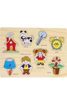 Ahşap Puzzle Eşyalar, Çocuk Öğretici Puzzle Seti Ahşap Puzzle Eşyalar, Çocuk Öğretici Puzzle Seti