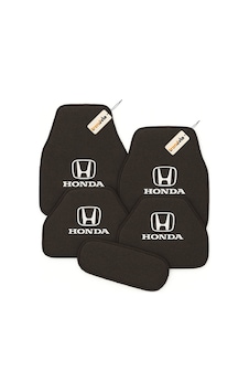 Honda Logolu Antrasit Oto Halı Paspas 5 Parça Set Kolay Temizlenebilir, Şık Ve Dayanıklı