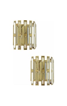 Gallıano Eskitme Boyalı Kristal Taşlı Modern Salon Aplik Seti Eskitme Gallıano Eskitme Boyalı Kristal Taşlı Modern Salon Aplik Seti Eskitme