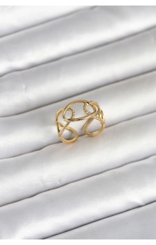 Mey İthalat 316l Çelik Gold Renk Zincir Model Kadın Yüzük Çok Renkli 53998632 Mey İthalat 316l Çelik Gold Renk Zincir Model Kadın Yüzük Çok Renkli 53998632