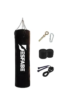 Desfabe Boxing Star 120x32 Cm Zincirli Boks Kum Torbası Siyah+askı Aparatı+el Bandajı+atlama İpi Çok Renkli Desfabe Boxing Star 120x32 Cm Zincirli Boks Kum Torbası Siyah+askı Aparatı+el Bandajı+atlama İpi Çok Renkli