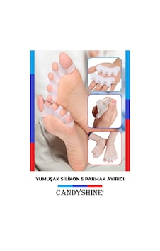 Candyshine Ayak 5 Parmak Ayırıcı Makaralı Bunyon Silikon Geçmeli Gece Aparatı