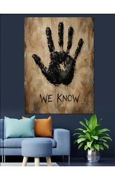 Karanlıkta "we Know" Yazılı El Dekoratif Kanvas - Mdf Ahşap Tablo Karanlıkta "we Know" Yazılı El Dekoratif Kanvas - Mdf Ahşap Tablo