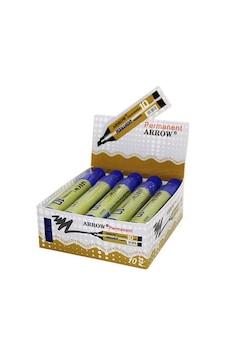 Arrow Permanent Marker Koli Kalemi 10mm Mavi Lux - 10'li Paket Diğer