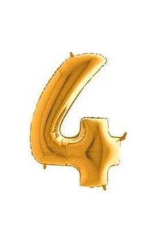 Gold Folyo Balon 16" İnç 40 CM 4 Dört Rakamı Gold Folyo Balon 16" İnç 40 CM 4 Dört Rakamı