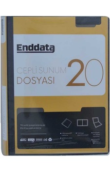 Enddata Ön Cepli Sunum Dosyası 20'li Siyah 1220-3 Enddata Ön Cepli Sunum Dosyası 20'li Siyah 1220-3