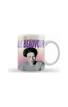 Simone De Beauvoir Retro Styled Fan Art Design Kupa Bardak Porselen Karışık Simone De Beauvoir Retro Styled Fan Art Design Kupa Bardak Porselen Karışık