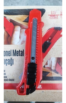 Metal Gövde Falçata , Maket Bıçak Kırmızı