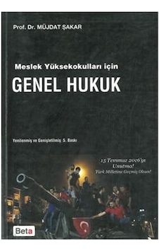 Genel Hukuk M.Y.O.için Müjdat Şakar 2.El baskı 2016 İadesiz Genel Hukuk M.Y.O.için Müjdat Şakar 2.El baskı 2016 İadesiz