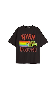 Kalic Studio Nyan Nyan Cat Oversize Unisex T-shirt Siyah Kalic Studio Nyan Nyan Cat Oversize Unisex T-shirt Siyah