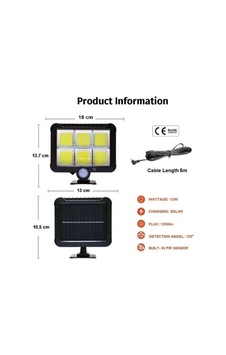 Hareket Sensörlü Solar Projektör
