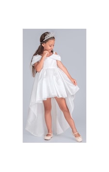 Mnk Baby & Kids Kız Çocuk Düşük Omuz Detaylı Işıltılı Prenses Elbisesi M00760 Beyaz Mnk Baby & Kids Kız Çocuk Düşük Omuz Detaylı Işıltılı Prenses Elbisesi M00760 Beyaz