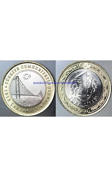 1915 Çanakkale Köprüsü Hatıra 1 Lira 2022. Çil Kondisyon. 1915 Çanakkale Köprüsü Hatıra 1 Lira 2022. Çil Kondisyon.