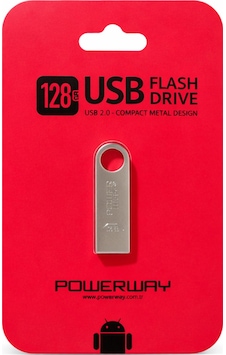 Powerway 128gb Usb Flash Bellek 2.0 Metal Gövde Taşınabilir Hafıza