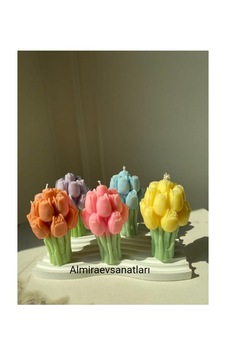 5 Li Renklı Lale Buket Çok Renkli 5 Li Renklı Lale Buket Çok Renkli
