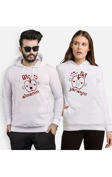 Tshirthane Bir Elmanın Iki Yarı Sevgili Kombinleri Kapüşonlu Kom