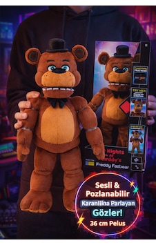 Five Nights At Freddy's Freddy Fazbear Sesli Pozlanabilir Peluş 36 Cm Karanlıkta Parlayan Ayı Kahverengi Five Nights At Freddy's Freddy Fazbear Sesli Pozlanabilir Peluş 36 Cm Karanlıkta Parlayan Ayı Kahverengi