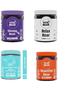 Vita Bear Sleepy Bear 60 Gummy + Strong Hair 60 Gummy + Beautiful Bear 60 Gummy + Relax Bear 60 Gummy Vita Bear Sleepy Bear 60 Gummy + Strong Hair 60 Gummy + Beautiful Bear 60 Gummy + Relax Bear 60 Gummy