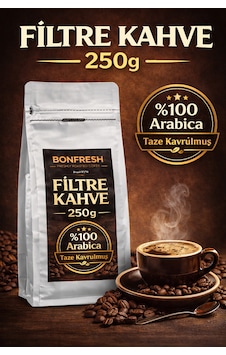 Bonfresh 250g Filtre Kahve %100 Arabica Taze Kavrulmuş Dengeli & Yumuşak İçim