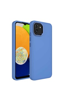 Galaxy A03 Uyumlumetal Çerçeve Ve Buton Tasarımlı Silikon Kapak