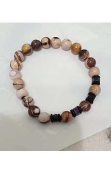 Leopar Jasper Bileklik 8 Mm Krem Leopar Jasper Bileklik 8 Mm Krem