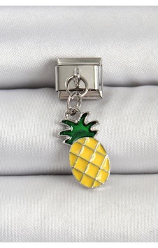 Ceylan Adam 316l Çelik Gümüş Renk Ananas Model Nomination Charm Çok Renkli