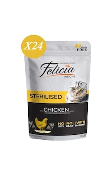 Felicia Tavuk Taurinli Tahılsız Kısır Kedi Konservesi 85gr 24 Adet Felicia Tavuk Taurinli Tahılsız Kısır Kedi Konservesi 85gr 24 Adet