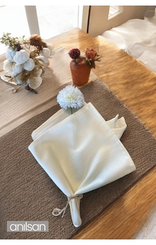 Tekli %100 Pamuk Kumaş Peçete Beyaz 50x50 Cm Mutfak Bezi Sofra Sunum Servis Peçetesi