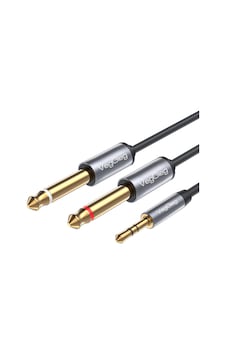 Veggieg 3.5mm To 6.35mm 2 Mono Amfi Enstrüman Aux Ses Kablosu 1.8 Metre Veggieg 3.5mm To 6.35mm 2 Mono Amfi Enstrüman Aux Ses Kablosu 1.8 Metre