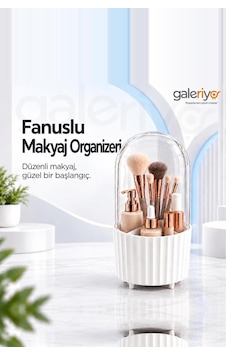 Galeriyo Şeffaf Kapaklı Fırça Kozmetik Makyaj Düzenleyici Organizer Beyaz Beyaz Galeriyo Şeffaf Kapaklı Fırça Kozmetik Makyaj Düzenleyici Organizer Beyaz Beyaz