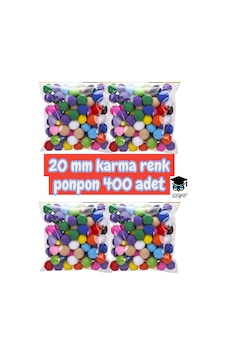 20 Mm Karma Renk Ponpon 400 Adet 20 Mm Karma Renk Ponpon 400 Adet