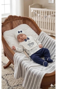 Yağmur Giyim Babyim Prens Desenli Kendinden Eldivenli %100 Pamuk 4 Parça Hastane Çıkışı Seti 902 Lacivert Yağmur Giyim Babyim Prens Desenli Kendinden Eldivenli %100 Pamuk 4 Parça Hastane Çıkışı Seti 902 Lacivert