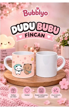 Dudu Bubu Sevimli Fincan Kupa Seti Çiftlere Özel Tatlı Tasarım Hediye Kupa Beyaz Beyaz Dudu Bubu Sevimli Fincan Kupa Seti Çiftlere Özel Tatlı Tasarım Hediye Kupa Beyaz Beyaz