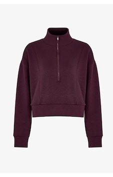 Penti Bordo İpeksi Dokunuş Silky Touch Yarım Fermuarlı Sweatshirt