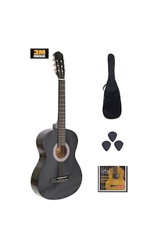 3m Music Klasik Gitar Seti 4/4 Tam Boy Siyah 3m Music Klasik Gitar Seti 4/4 Tam Boy Siyah