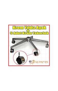 Krom Ofis Koltuğu Ayak Seti Lux Krom Ayak Krom Tekerlekler BE072 Krom Ofis Koltuğu Ayak Seti Lux Krom Ayak Krom Tekerlekler BE072