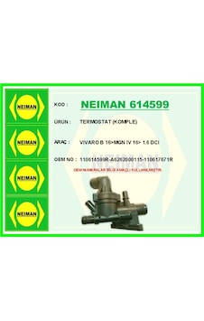 Neıman 614599-99 Termostat 80 C Mercedes Om622 Om626 W205 W447 . Renault R9m 1.6 Dci Megane Scenic Fluence Sokulebı Lır Kapaklı A6262000115-110617671r Neıman 614599-99 Termostat 80 C Mercedes Om622 Om626 W205 W447 . Renault R9m 1.6 Dci Megane Scenic Fluence Sokulebı Lır Kapaklı A6262000115-110617671r