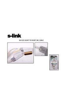 S-link Slx-525 Scart To Scart 3mt Gold Metal Kablo Kdo S-link Slx-525 Scart To Scart 3mt Gold Metal Kablo Kdo