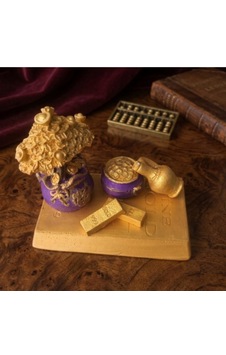 Altın Tepsi Bereket Tepsisi Biblo Set 2 8x12
