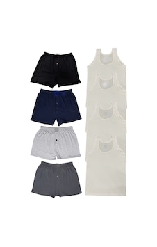 Erkek 4 Adet Boxer 4 Adet Atlet-8Li Paket 001 Erkek 4 Adet Boxer 4 Adet Atlet-8Li Paket 001