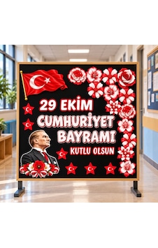 29 Ekim Cumhuriyet Bayramı Hazır Fügür Kesim Pano Süsü Çiçekli Tüm Yaşlar 29 Ekim Cumhuriyet Bayramı Hazır Fügür Kesim Pano Süsü Çiçekli Tüm Yaşlar