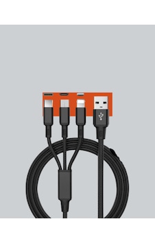 Cosmotex Çoklu Usb Şarj Kablosu 1,2m Hızlı Şarj, 3a Güçlü Akım Cosmotex Çoklu Usb Şarj Kablosu 1,2m Hızlı Şarj, 3a Güçlü Akım