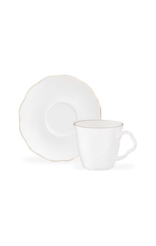 Madame Coco Vela 6 Kişilik 12 Parça Kahve Fincan Takımı - Beyaz/gold - 90 Ml Çok Renkli Madame Coco Vela 6 Kişilik 12 Parça Kahve Fincan Takımı - Beyaz/gold - 90 Ml Çok Renkli