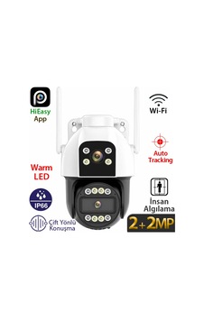 Trk-lınk Rs-5112 2x2mp Wi-fi 6 Dış Mekan Pt Hareketli Güvenlik Kamerası - 2 Lensli, Renkli Gece Trk-lınk Rs-5112 2x2mp Wi-fi 6 Dış Mekan Pt Hareketli Güvenlik Kamerası - 2 Lensli, Renkli Gece