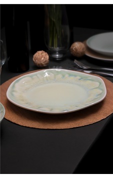 21,5 Cm Oceana Desenli Organik Form Porselen Tatlı Tabağı 21,5 Cm Oceana Desenli Organik Form Porselen Tatlı Tabağı