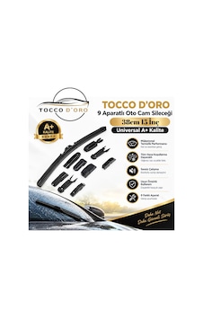 Tocco D'oro 9 Aparatlı Oto Cam Sileceği 38 Cm 15 İnç Universal A+ Kalite Tocco D'oro 9 Aparatlı Oto Cam Sileceği 38 Cm 15 İnç Universal A+ Kalite