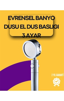 Lexroo Sağlam Metal Hortum Bağlantılı, 360 Hareketli Duş Başlığı Çok Renkli Lexroo Sağlam Metal Hortum Bağlantılı, 360 Hareketli Duş Başlığı Çok Renkli