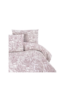 Menderes Home Cotton Collection Ranforce Çift Kişilik Nevresim Seti Şal Bordo Renkli