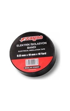 Rayno Elektrik İzolasyon Bandı 10 Lu Set 0.13 Mm X 19 Mm X 10 Yard Siyah Elektrik Bandı Profesyonel Yalıtım Bandı Rayno Elektrik İzolasyon Bandı 10 Lu Set 0.13 Mm X 19 Mm X 10 Yard Siyah Elektrik Bandı Profesyonel Yalıtım Bandı