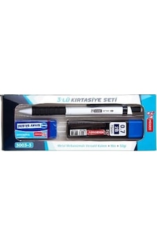 Mikro 0.7 Mm 3'lü Set versatil Kalem+uç+silgi 3003-3 Mikro 0.7 Mm 3'lü Set versatil Kalem+uç+silgi 3003-3